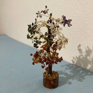 Vintage Semi-Precious Stone Tree Mixed Crystals